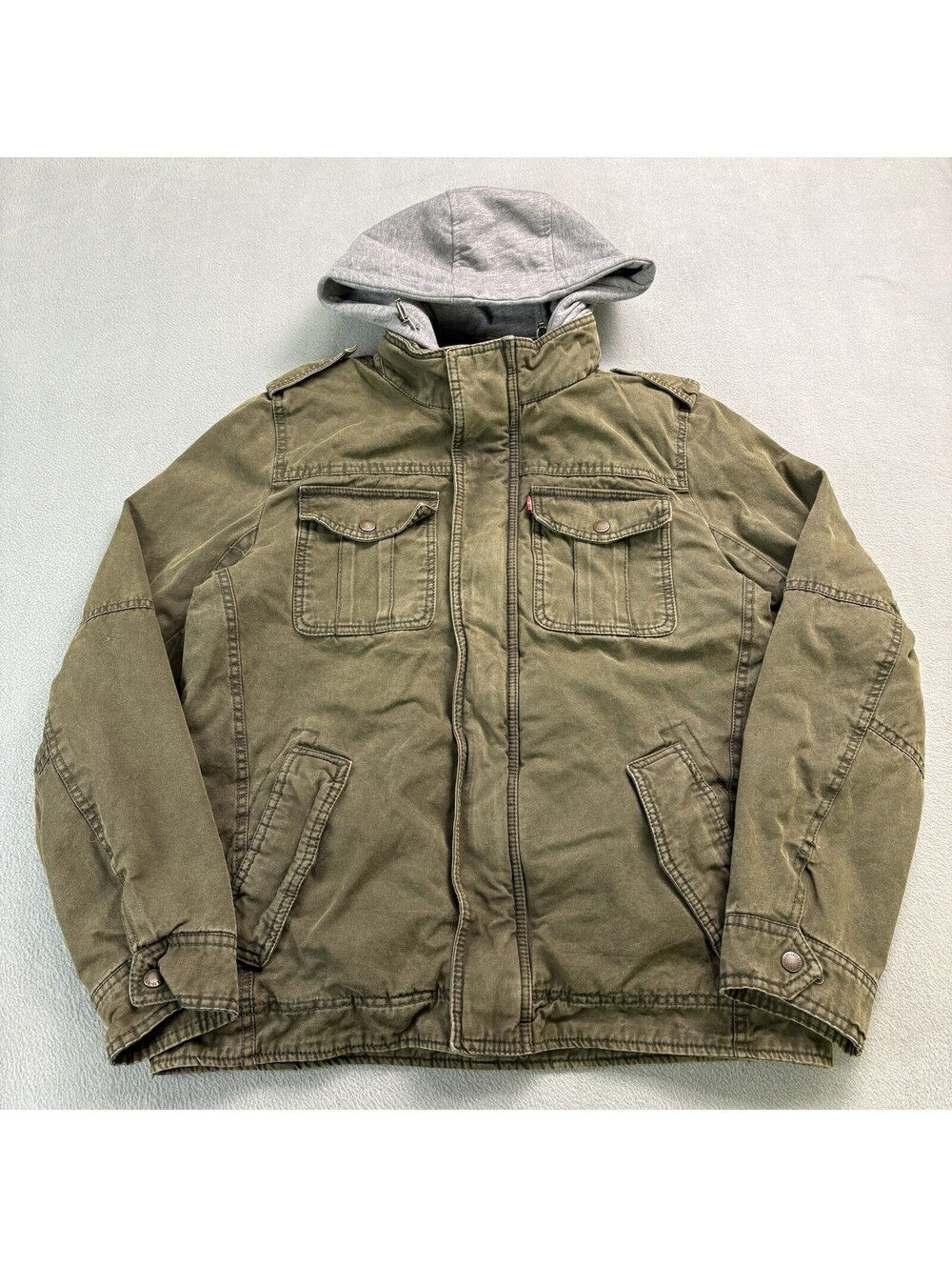 Levi’s Sherpa Lined Military Field Jacket Size Medium Green